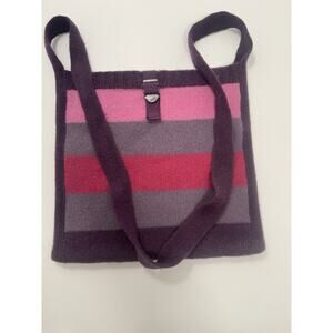 American Eagle Y2K Striped 100% Lambswool Knit Crossbody Bag